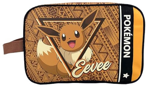 CYPBRANDS Cyp Brands-Pokémon Trousse de Toilette Eeve, Mixte Enfant, Marron, Estandár