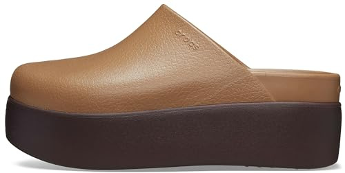 Crocs Women's Dylan Platform Clog, Mule Platform Shoes for Women, Sepia, 8