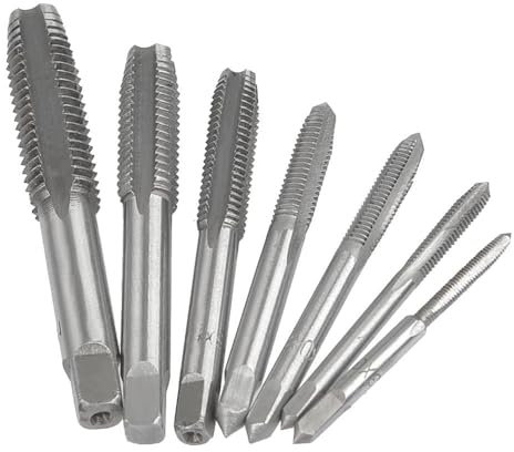 Set di 7 maschi per filettatura, Fixinus HSS M3 M4 M5 M6 M8 M10 M12