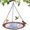 Vogeltränke Hängend,Vogelfutterspender zum Aufhängen,Vogelbad Garten für Vogeltränke Winterfest Wassertränke für Vögel,Outdoor Vogelfutterstation Wildvogeltränken für Garten,Terrasse Balkon (Rot)
