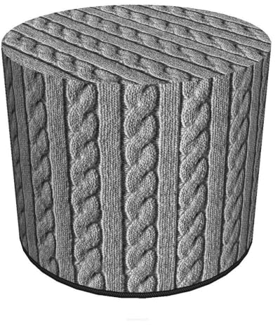Bertoni Hocker Sitzhocker Pouf für Balkon & Garten Puff Codura Wetterfest 40 x 40 cm Garten Sitzsack Outdoor & Indoor Runder Sitzpouf mit abnehmbarem Bezug Waschbar Braid