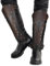 HiiFeuer Ghette medievali in pelle di Pu per le gambe, Armatura da cavaliere d'epoca del Medioevo, Guardamuscoli mercenari per costume LARP (Marrone scuro C)