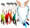 Zzefarmy Damen Avatar Geburtstagsparty-Dekorationen, Cosplay, lange Quasten-Halskette für Frauen, Feenohren, Halloween-Kostüm-Zubehör, Umfang ca. 47,8 cm, Perimeter About 18.8inch