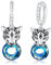 MEDWISE Leopard Ohrringe Mädchen 925 Sterling Silber Leopard Creolen Ohrringe Leopard Kleine Creolen Hängend Ohrringe Hypoallergener Ohrringe Tier Ohrringe Leopard Schmuck für Mutter Damen Geschenk
