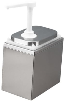 perfk Saucenpumpe Flasche Saucenspender Behälter Gewürzpumpe Flasche Gewürzspender Werkzeug für Senf Salat Karamell Sirup, 2.5 L mit Umkarton