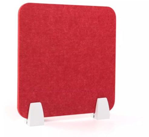 Acoustic Desk Divider Clamp on 30cm Height Privacy Panel for Student Reception Area Office Red (80 * 30cm)