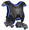 Protector de pecho para motocicleta con rodilleras, coderas, para jóvenes, ciclismo de montaña, ciclismo, patinaje (azul)