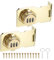 M METERXITY 2-Pack Keyless Combination Lock, 3.7 Zinc Alloy Mechanical Password Twist Knob Hasp Locks Latch, 90/180 Degree Barn Door Lock for Cabinet/Closet/Garage/Drawers/Garden [Gold]