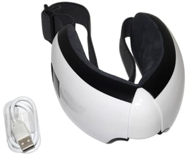 CALLARON Augenmassagegerät Kabellos Mit Akupressur Musik Und Wärme Für Augenpflege Stressabbau Und Kopfschmerzlinderung Komfortabel Für Altersgruppen