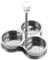 MRSTORY Egg Poachers Egg Boiler 3 Stainless Steel Grids Non Stick Pocket Egg Cups for Cooking Eggs for Breakfast Quick Cooking 430 Stainless Steel ABS Plastic (Silver)