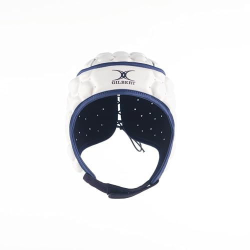 Casque Rugby Gilbert XP 250 blanc (Headguard), tailles senior/junior (XS (J)