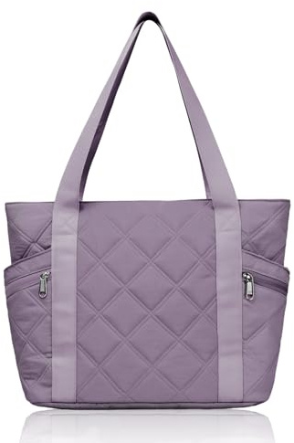 Aucuu Tote Bag for Women, Women's Handbag, Foldable Handbag, Shoulder Bag, Women's Carry-On Bag with Laptop Compartment, Travel Quilted Bag for Beach, Gym, Work, School, Shopping