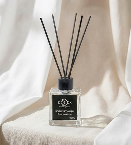 Docks Raumduft Baumwolle (Cotton) – Hochwertiger Frische Wäsche Duft – Premium Diffuser für reine Atmosphäre, 110ml