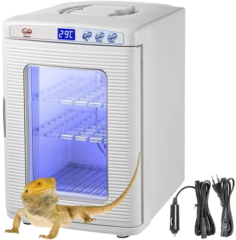 Reptile Incubator, 25L Portable Professional Thermostat for Egg Hatching, Cooling Temperature Range 5°C-60°C, Ideal for Small Reptiles