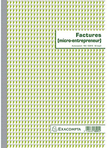 EXACOMPTA Manifold Factures Auto entrepreneur 297 x 210 mm 50F dupli
