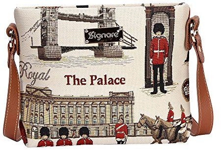 Signare Tapisserie Kleine Handtasche Damen, Umhängetasche Damen, Schultertasche Damen mit London Design (königliche Wache)