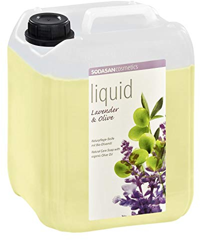 SODASAN LIQUID Lavendel-Olive 5 Liter Kanister - ökologische Bio Olivenöl Seife (Flüssigseife)