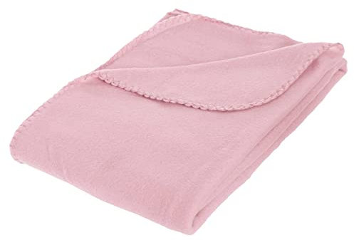 ATMOSPHERA CREATEUR D'INTERIEUR Plaid Polaire Douillet Rose