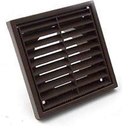 Brown - Extractor Fan Wall Fixed Louvre Grill Grille Ventilation 4, 5, 6 (6 150mm)