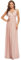 Ever-Pretty Robe Demoiselle d'honneur Femme Longue Décolleté en V en Mousseline de Soie Classique 36 Rose Clair