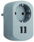 SIMONBRICO Cl118123, Adaptador elec 16amp 1 toma+2 usb 2.1a 250v gr/cen simon b, Gris Ceniza