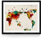Druck auf Weltkarte umrahmen. WORLD MAP. Plakat mit Aquarellbildern Welt Stil. Print-Karten. Wohnkultur. 30x40 Größe Blätter für die Gestaltung. Hochwertige 250 Gramm Papier