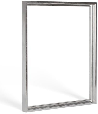 Bildershop-24 Schattenfugenrahmen Lemgo für Keilrahmenbilder und Leinwände 40x100cm Silberglanz Vintage Silber