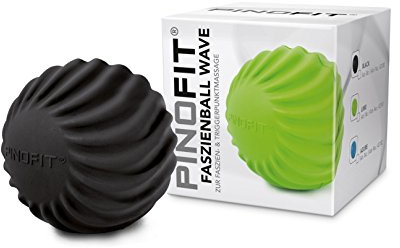 PINOFIT Faszienball Wave zur Selbstmassage und Behandlung des Bindegewebes Verschiedene Trendfarben (Schwarz)