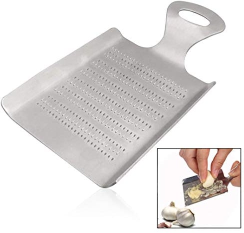 Xrten Garlic Device,stainless steel grater,Wasabi Grater Crushed Garlic Device Kitchen Tools Stainless Steel