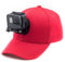 Digicharge Baseball Cap Hat with Action Camera Holder Mount Bracket Compatible for GoPro Max Hero Akaso Dragon Touch Apexcam Crosstour Campark Fitfort Apeman Camkong Victure Kitvision Cam Red