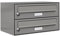 AL Briefkastensysteme 2er Briefkastenanlage Aluminiumgrau RAL 9007, Premium Doppel-Briefkasten DIN A4, 2 Fach Postkasten modern Aufputz