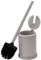 Bath Bliss Brosse à WC et Porte-Brosse avec Couvercle à Fermeture Automatique - Tête de Brosse à 360 degrés - Nettoyage de Salle de Bain - Taille compacte - Rangement et Organisation - Gris Mat