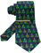 JEMYGINS Cravate Homme Arbre de Noël en Polyester Cravate imprimée à motif de Noël et Pinces à cravate Ensemble