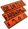 L & P Car Design FKZ 1 Stück Fun Kennzeichen 52cm x 11cm Wunschtext Bohrung Beschichtungsfarbe Individuell Wunschkennzeichen Wunschprägung Namenskennzeichen Namensschild Farbe ORANGE