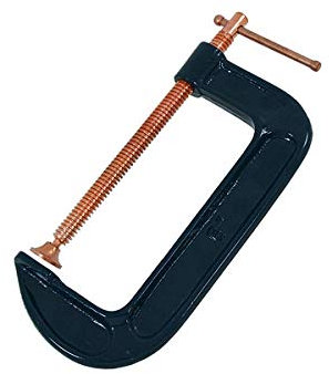 Neilsen CT0327 150mm/6in Heavy Duty G-Clamp – Malleable Steel, Copper Plated Thread, Ideal for Woodwork & Metalwork