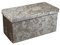 HomeHarmony® Crushed Velvet Quilted Top Folding Storage Ottoman Seat, Stool, Toy Storage Box (Large Mink)