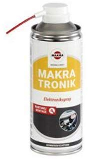 Makra Elektronikspray 400 ml - Reinigt, Pflegt und Konserviert Elektrische Kontakte - Feuchtigkeitsverdränger für Zündkabel und Verteilerkappen - 1 Stück