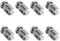 UFURMATE Glass Shelf Bracket, 8 Cylindrical Adjustable Mounts - Glass Clamp Holders, Single-Sided Supports for 6-10mm Acrylic (Polished Chrome)