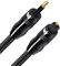 EMK Digital Sound Toslink to Mini Toslink Cable 3.5 SPDIF Optical Cable [Not a 3.5mm Aux] Optical Audio Cable (Straight Black, 1.5M)