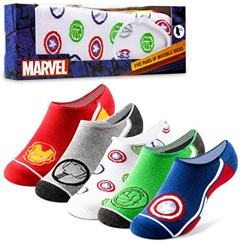 Marvel Jungen Socken, Füßlinge, atmungsaktive Socken im 5er-Pack - Geschenk für Jungen
