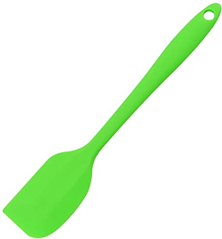 Jagowa 1 Piece Silicone Spatula Multifunctional Heat Resistant Small Non-Stick Food Spoon for Cooking and Baking (Green)