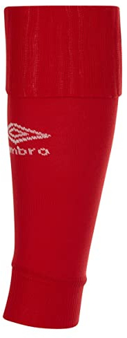 Umbro Boys Leg Sleeves - Vermillion - Elastane Logo Reversible - Size 2 UK-7 UK