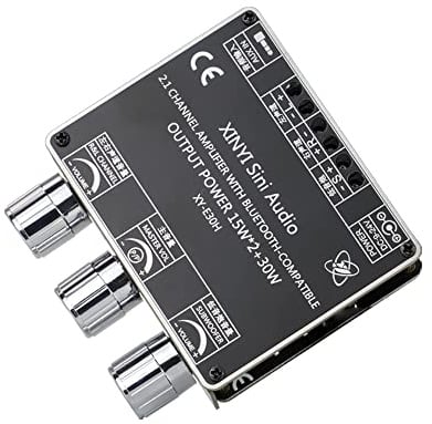 Hsthe Sea Bluetooth Amplifier Board with Treble and Bass Control 15W x 2+30W DC 9-24V Bluetooth 5.1 AMP Board for DIY Bluetooth Speaker