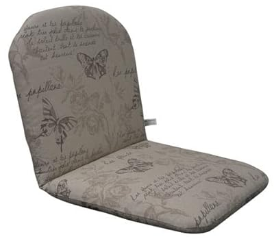 Angerer Freizeitmöbel GmbH Auflage für Gartenmöbel - Stuhlauflage niedrig Made in Germany (beige Schmetterling)
