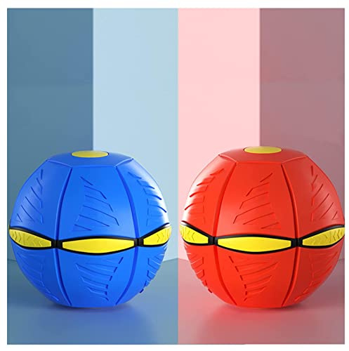 ROMOZ Balle Soucoupe Volante pour Chien, Jouet RéSistant pour Chien Bonne Flexibilité,Pas Facile à Casser Pet Soucoupe Volante, Frisbee Transformé en Balle,2PCS