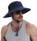 Wmcaps Sun Hats, Wide Brim UPF 50+ Sun Hats for Men Summer Beach Safari Hat UV Protection, Foldable Fishsing Walking Hiking Boonie Hat with Breathable Mesh and Adjustable Chin Stra (Navy Blue)