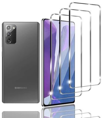 Kziwii 3 pièces Verre trempé Compatible avec Samsung Galaxy Note 20 4G/5G Film Protection Écran, Anti Rayures, Ultra Claire, sans Bulles, Dureté 9H Glass, pour Samsung Galaxy Note 20 4G/5G