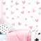 Herfair 60 PCS Herzen Kinderzimmer Wandaufkleber Boho Wandtattoo Babyzimmer Selbstklebende Wandsticker, Rosa Herz Aufkleber für Mädchen Jungen Baby…