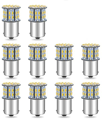 Alopee 1156 10 Stück Warmes Weiß Super hell 12V 1141 1003 Sehr hohe Leuchtkraft Glühbirne für RV Birne Outdoor Landschaft Beleuchtung