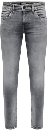 Only & Sons Herren Jeans Only & Sons Male Slim Fit Jeans Onsloom Niedrige Taille Slim Fit Jeans